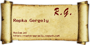 Repka Gergely névjegykártya